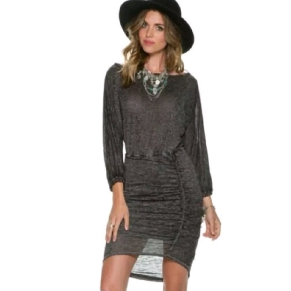 Free people Tidepool Mini Dress in Black - Picture 3 of 16